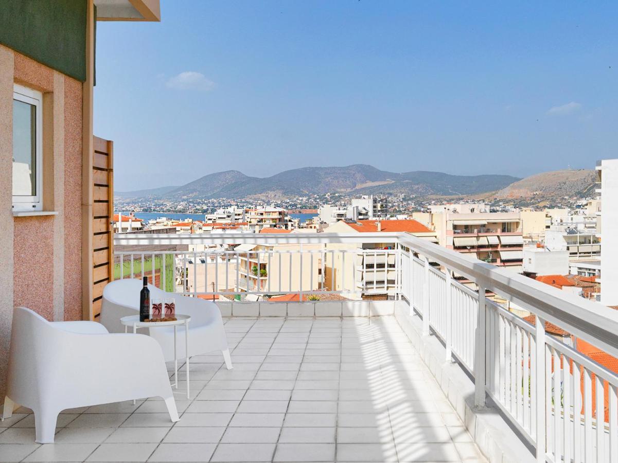 Modern Penthouse Overlooking Halkis Chalkís Eksteriør billede